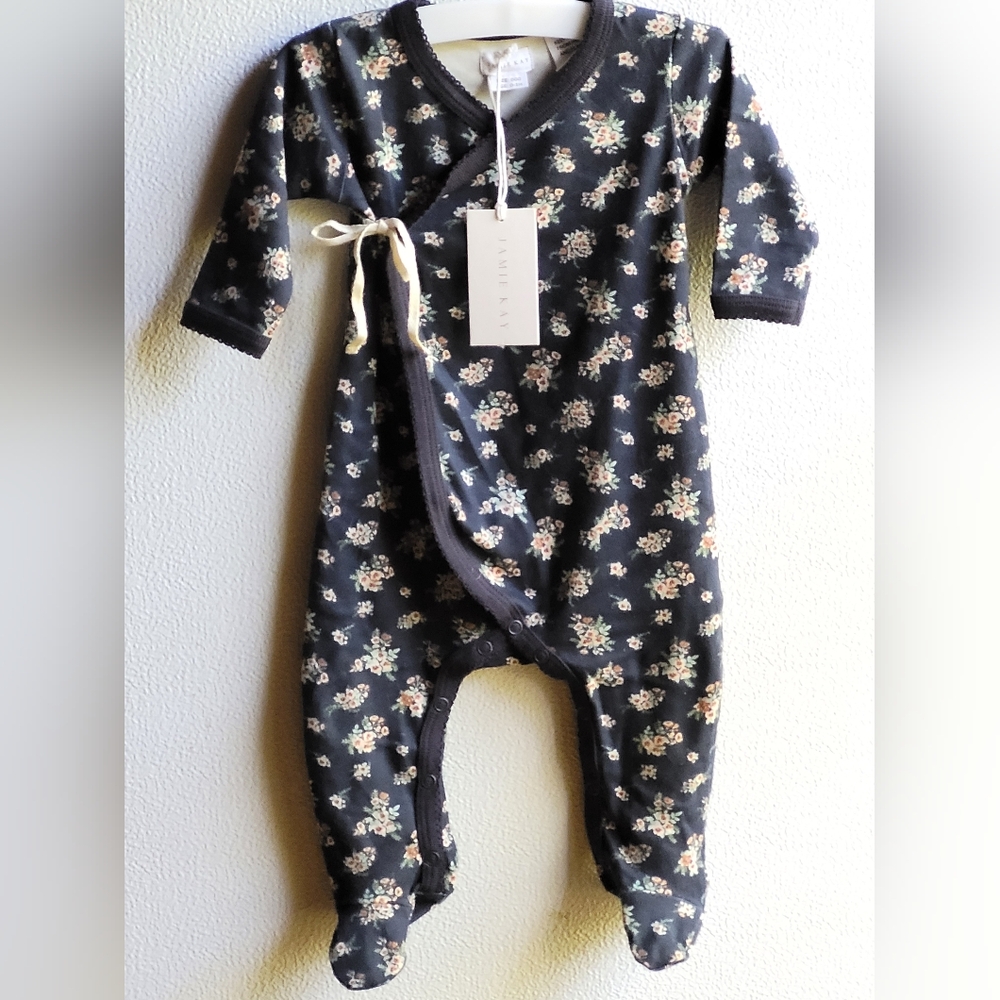 Jamie Kay Organic Cotton Wrap One Piece w/ Matching Bonnet